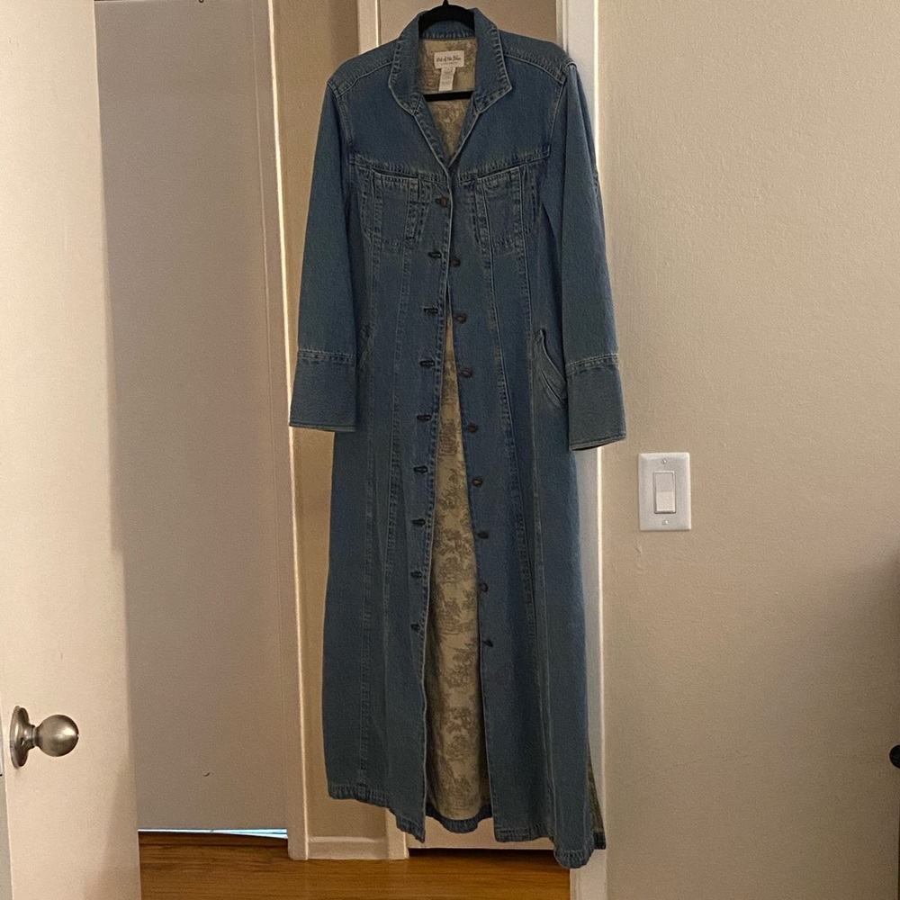 Cool denim Trench coat